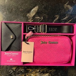 Juicy Couture Free Love Slim Camera Bag & Envelope CC & Strap Set